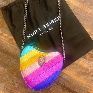 Kurt Geiger London Kensington Rainbow Heart Crossbody Bag